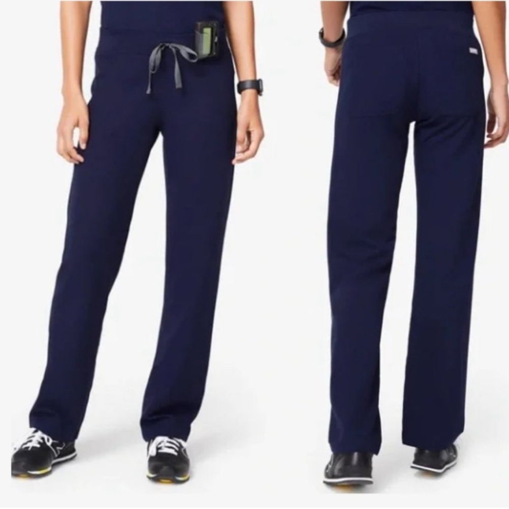 Figs Navy Straight Leg Pants